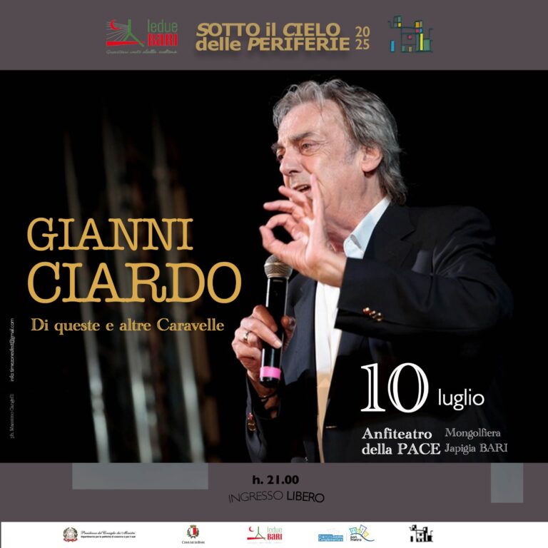 Evento Anfiteatro – GIANNI CIARDO “DI QUESTE E ALTRE CARAVELLE”