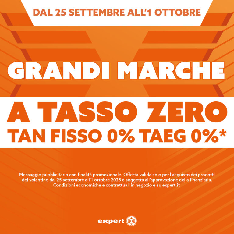GRANDI MARCHE A TASSO ZERO